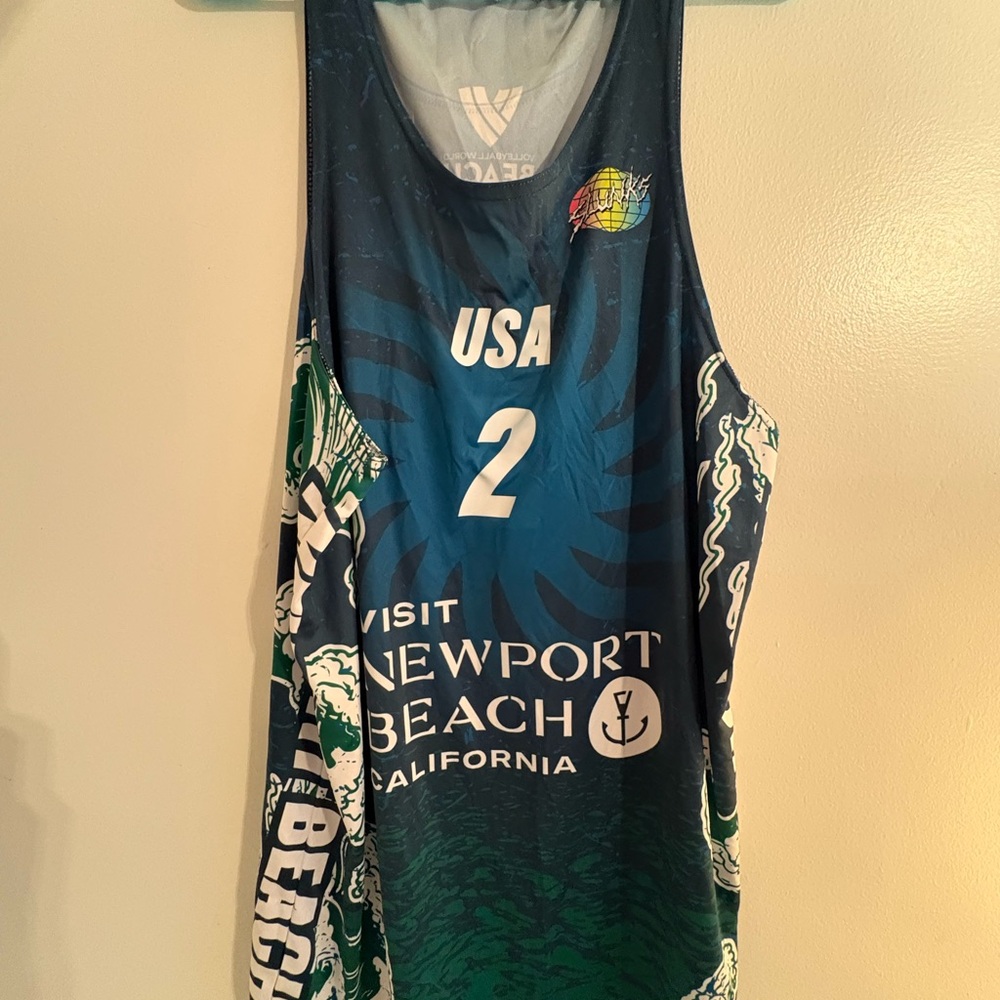 Newport Beach Men's Tank - Blue and Green